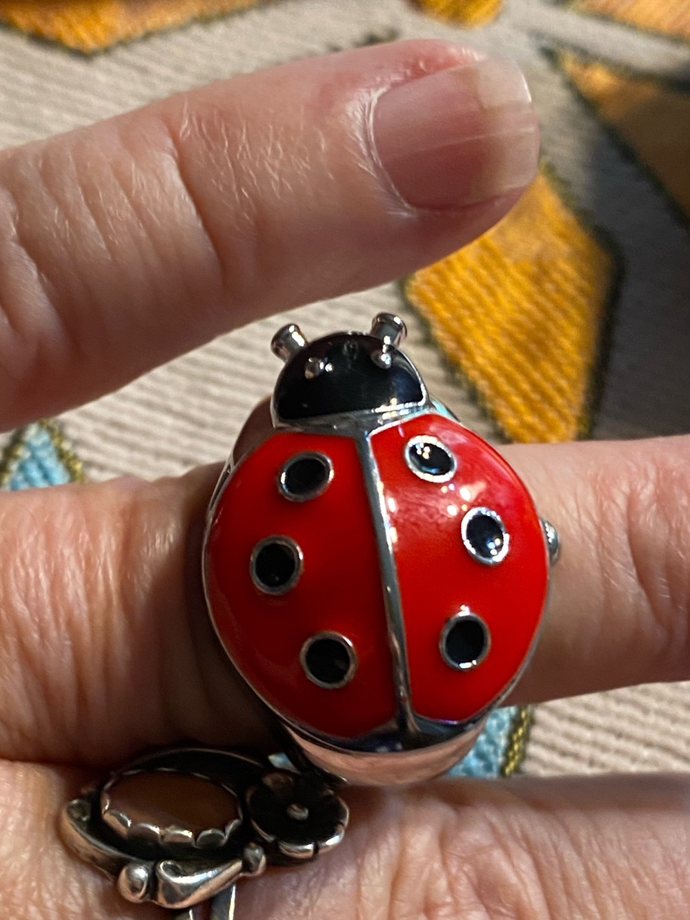 Avon Ladybug Ring Watch Vintage Red Enamel Secret Watch 2017 New In Box